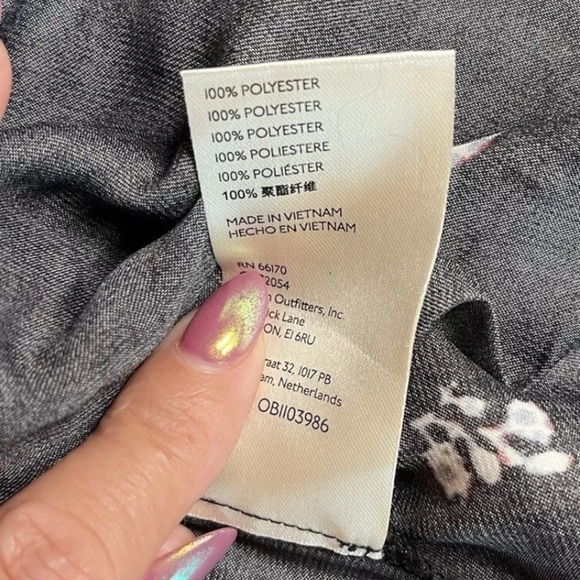 Free People Run Free Boho Tunic Top in Night Combo Sz S - Picture 6 of 6